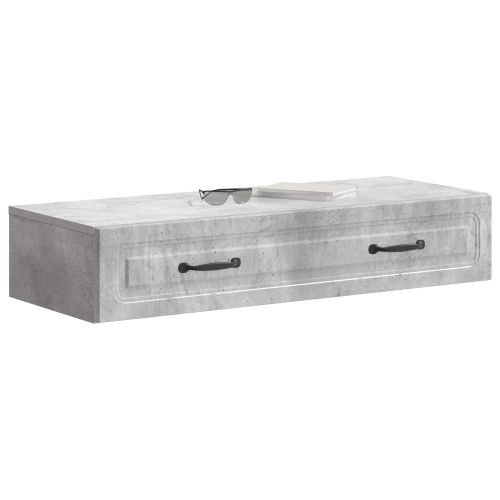 Стенен страничен масичка Бетонно сиво 87,5 x 34,5 x 17 см