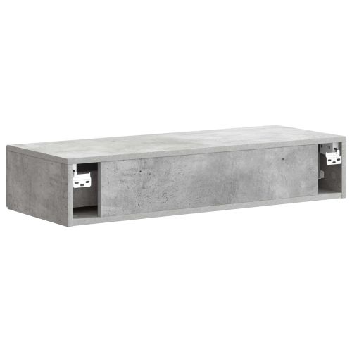 Стенен страничен масичка Бетонно сиво 87,5 x 34,5 x 17 см