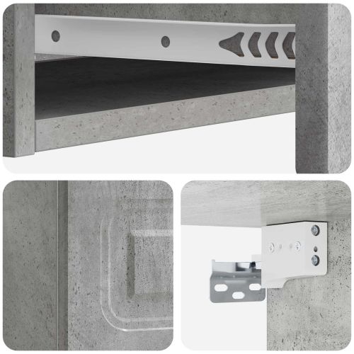 Стенен страничен масичка Бетонно сиво 87,5 x 34,5 x 17 см