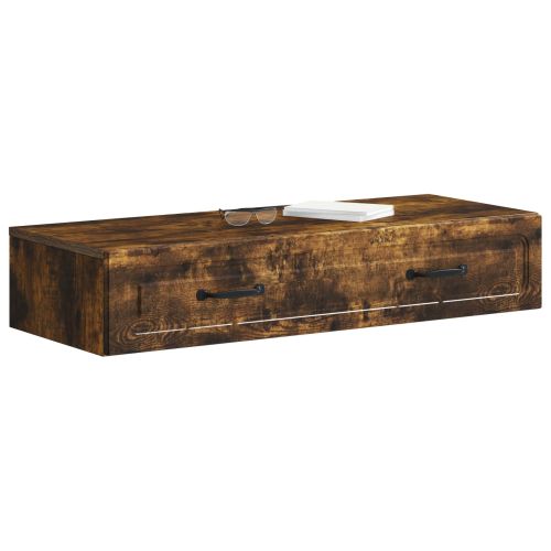 Стенен страничен масичка Опушен дъб 87,5 x 34,5 x 17 см