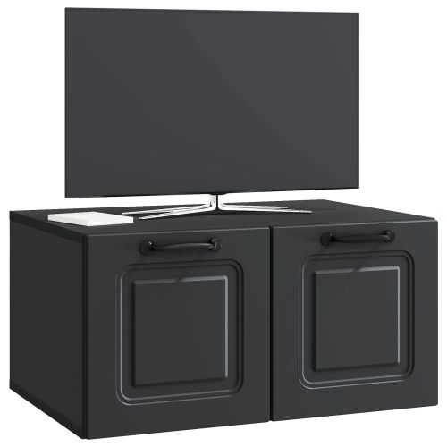 Стенно монтиран ТВ шкаф Черно 59,5 x 41 x 30 см