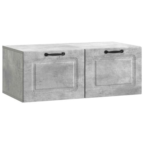 Стенно монтиран ТВ шкаф Бетонно сиво 78,5 x 41 x 30 см