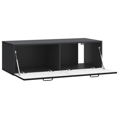 Стенно монтиран ТВ шкаф Черно 98 x 41 x 30 см