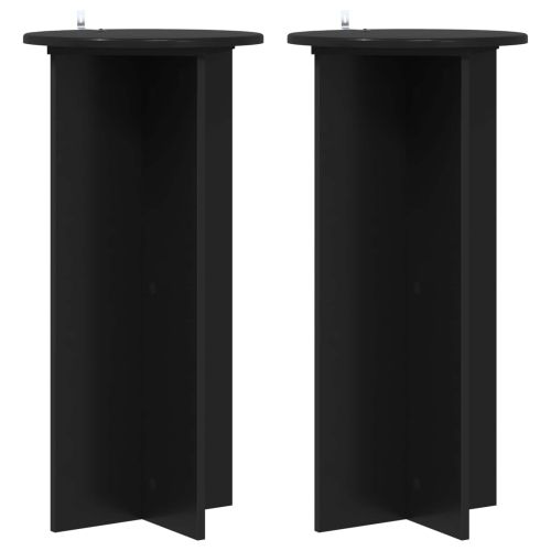 Стойка за растения 2 pcs Черно 40 x 40 x 80 cm