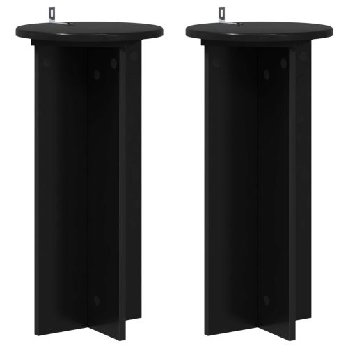 Стойка за растения 2 pcs Черно 29,5 x 29,5 x 60 см