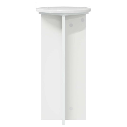 Стойка за растения 2 pcs Бял гланц 29,5 x 29,5 x 60 см