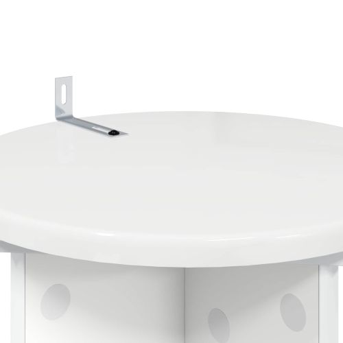 Стойка за растения 2 pcs Бял гланц 29,5 x 29,5 x 60 см