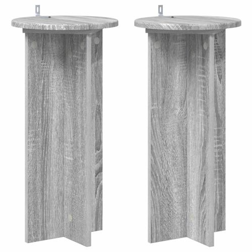 Стойка за растения 2 pcs Сива сонома 29,5 x 29,5 x 60 см