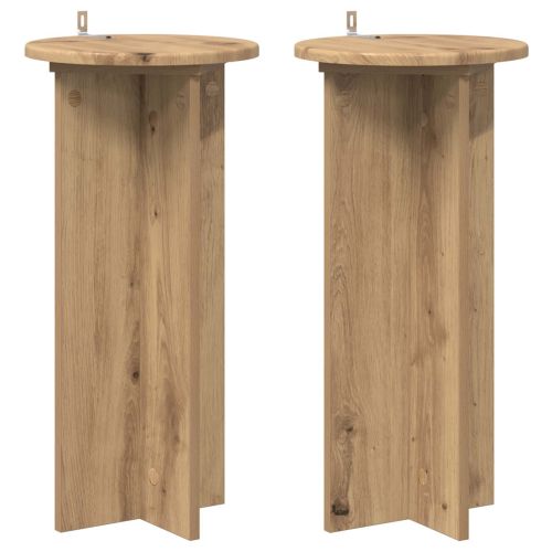 Стойка за растения 2 pcs Дъб артизан 29,5 x 29,5 x 60 см