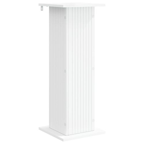 Стойка за растения Бяло 30,5 x 30 x 80,5 см Инженерна дървесина
