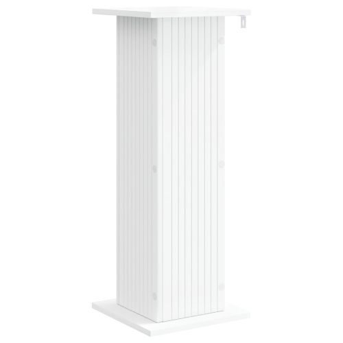 Стойка за растения Бяло 30,5 x 30 x 80,5 см Инженерна дървесина