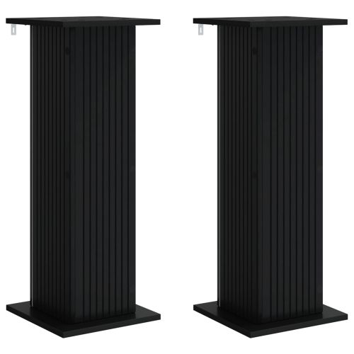 Стойка за растения 2 pcs Черно 30,5 x 30 x 80,5 см