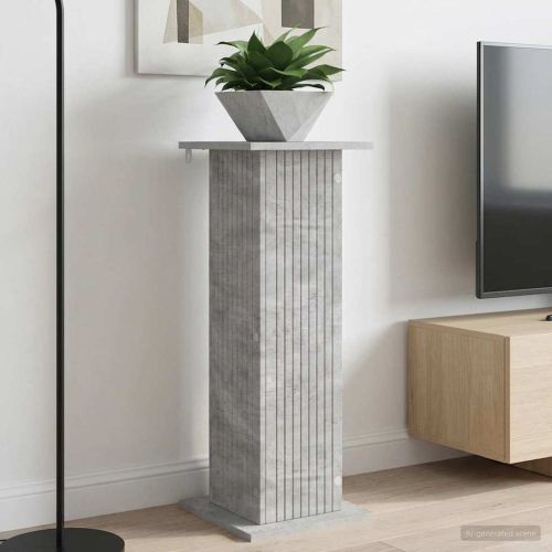 Стойка за растения Бетонно сиво 30,5 x 30 x 80,5 см