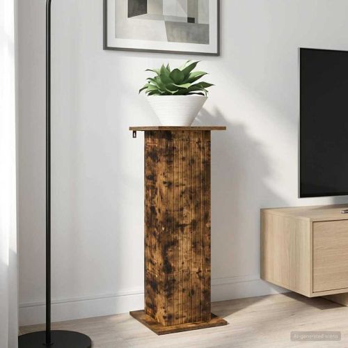 Стойка за растения 2 pcs Опушен дъб 30,5 x 30 x 80,5 см