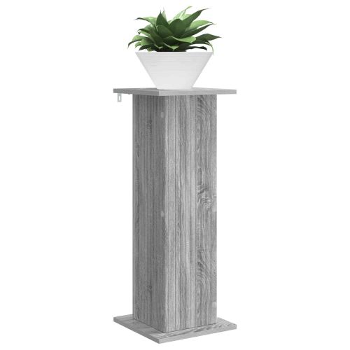 Стойка за растения 2 pcs Сива сонома 30,5 x 30 x 80,5 см