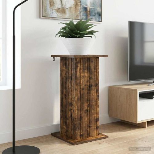 Стойка за растения 2 pcs Опушен дъб 30,5 x 30 x 60,5 см