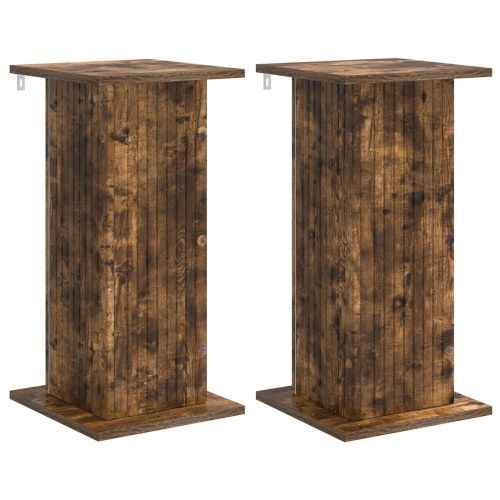 Стойка за растения 2 pcs Опушен дъб 30,5 x 30 x 60,5 см
