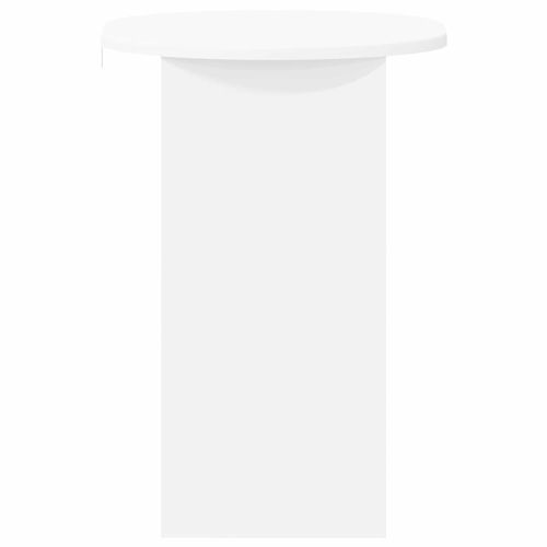 Странична маса Бяло 50 x 39,5 x 55 см Инженерна дървесина