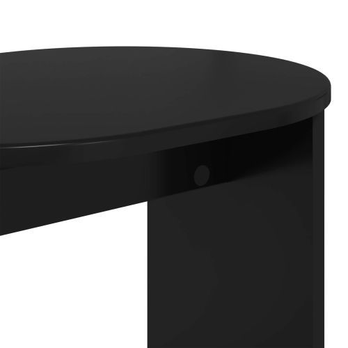 Странична маса Черно 50 x 39,5 x 55 см Инженерна дървесина