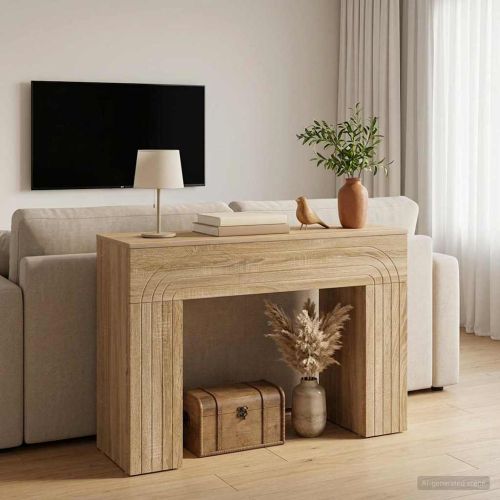 Масичка за кафе Дъб сонома 102 x 35 x 75 см Инженерна дървесина