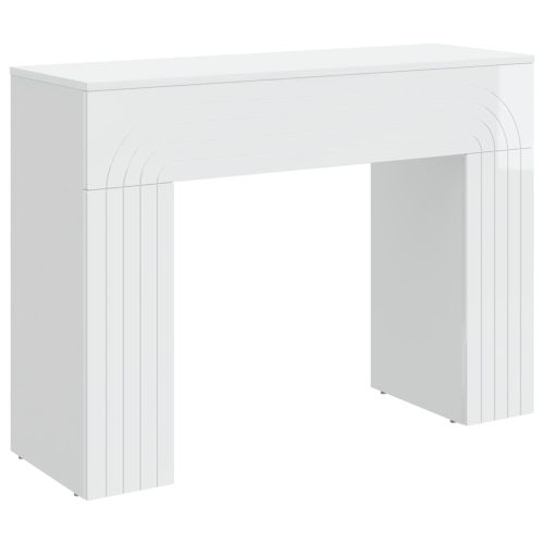 Масичка за кафе Бял гланц 102 x 35 x 75 см Инженерна дървесина