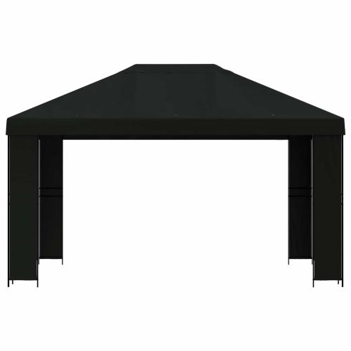 Шатра 4 × 3 m Черно Полиестер и стомана 190