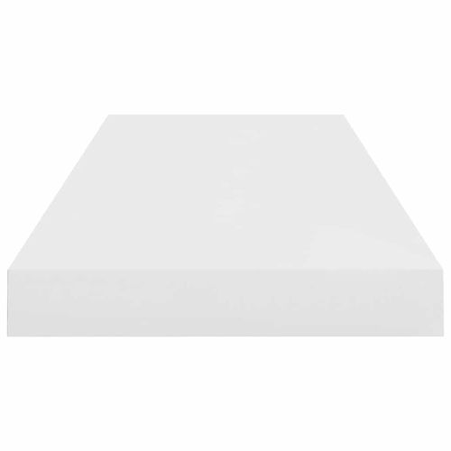 Окачени стенни рафтове, 4 бр, бял гланц, 60x23,5x3,8 см, МДФ