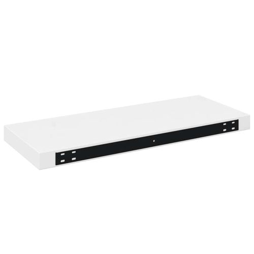 Окачени стенни рафтове, 4 бр, бял гланц, 60x23,5x3,8 см, МДФ