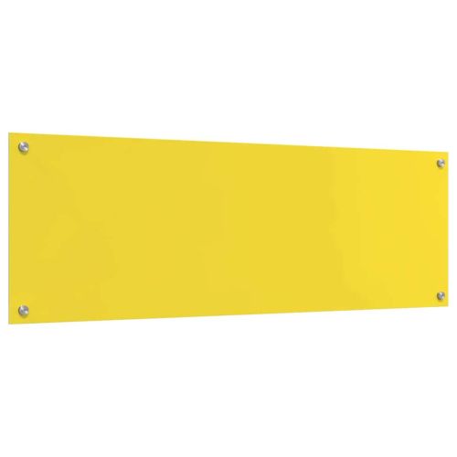 Кухненски гръб 2 pcs Жълто 120 x 40 cm закалено стъкло
