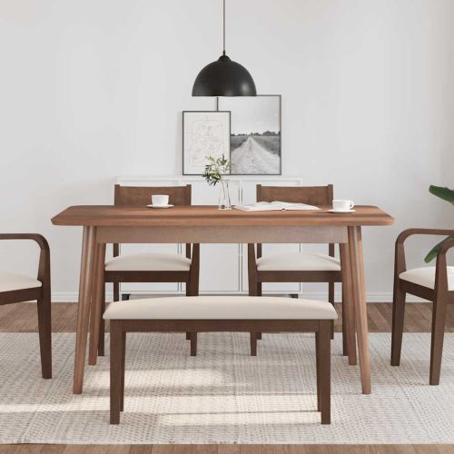 Пейка 90 см Кафява масивна дървесина Гума