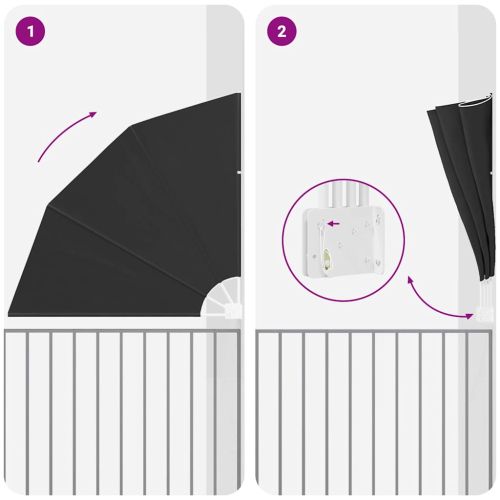 Прозорец за балкон Антрацит 160 x 160 cm Полиестер