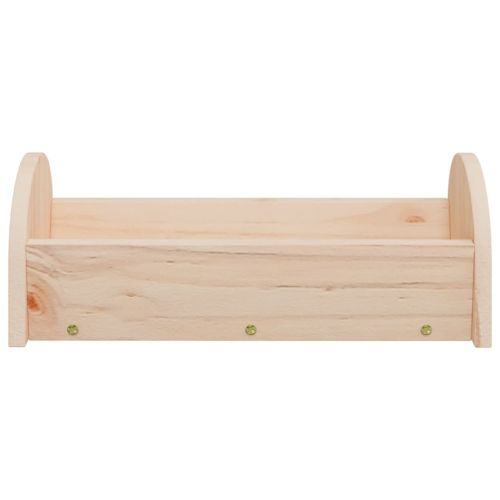 Хранилка за сено за зайци 28x10x10 см масивна ела