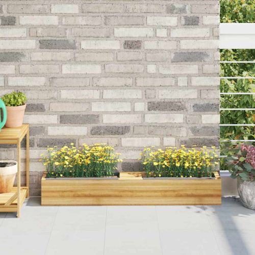 Сандъчета за цветя за европалети 12 бр сиви 36x13,5x9,5 см PP