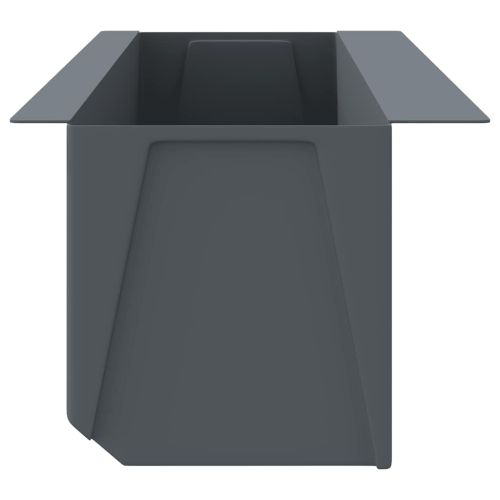 Сандъчета за цветя за европалети 12 бр сиви 36x13,5x9,5 см PP