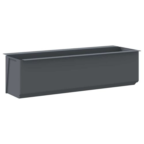 Сандъчета за цветя за европалети 12 бр сиви 36x13,5x9,5 см PP