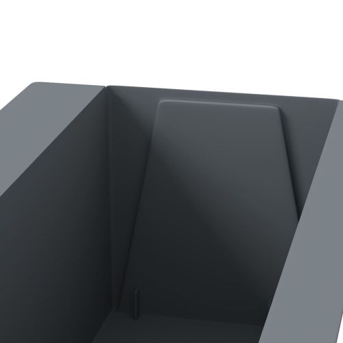 Сандъчета за цветя за европалети 12 бр сиви 36x13,5x9,5 см PP