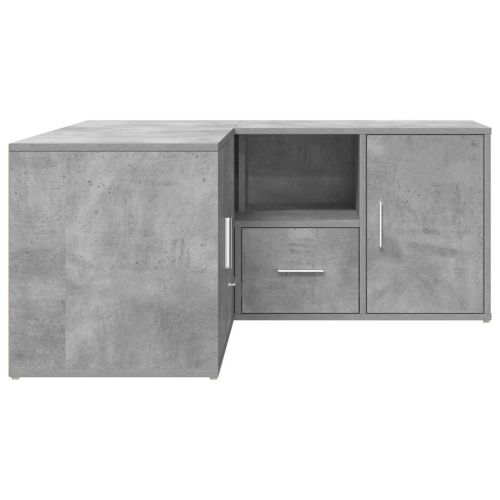 Ъглов шкаф, бетонно сив, 160x40x45 см, инженерно дърво