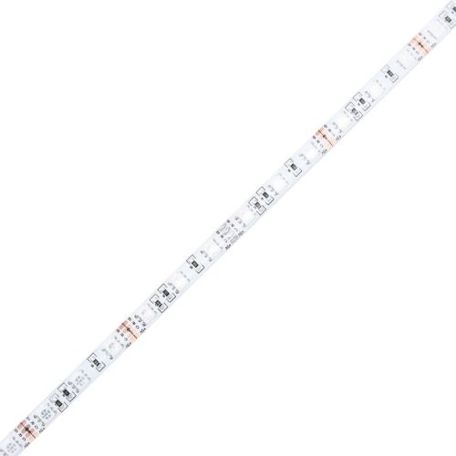 ТВ шкаф с LED, бял, 180x34x50 см, инженерно дърво
