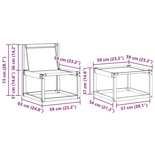 Комплект дивани за открито 5 pcs Натурален и Крема