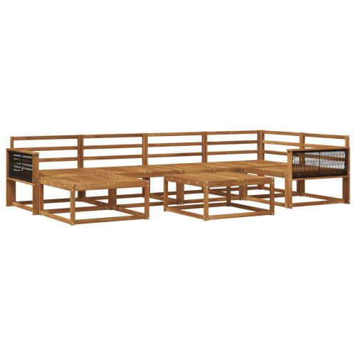Комплект дивани за открито 7 pcs Натурално