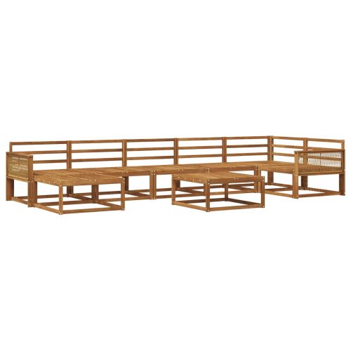 Комплект дивани за открито 8 pcs Натурално