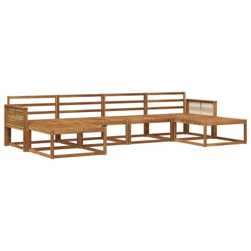 Комплект дивани за открито 6 pcs Натурално