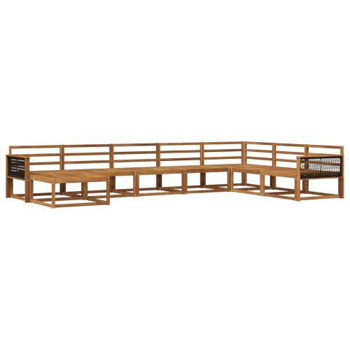 Комплект дивани за открито 8 pcs Натурално