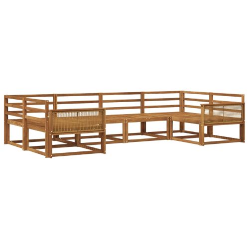 Комплект дивани за открито 6 pcs Натурално