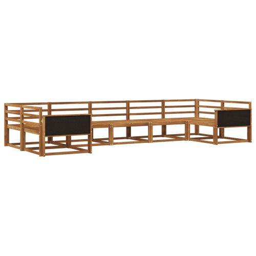 Комплект дивани за открито 7 pcs Натурално