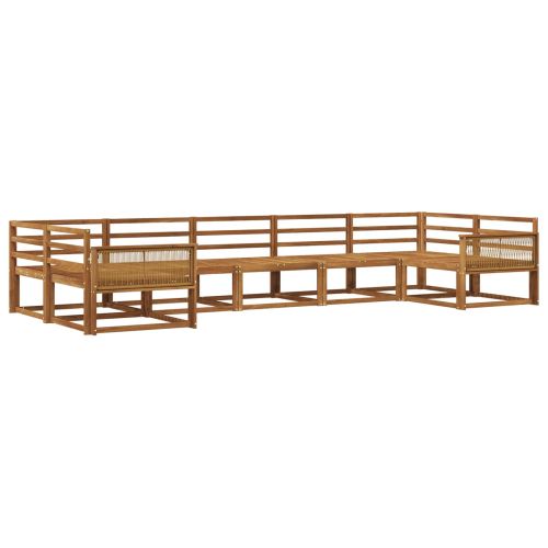 Комплект дивани за открито 7 pcs Натурално