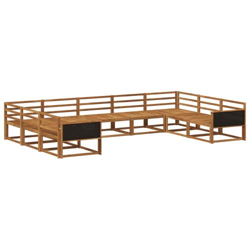 Комплект дивани за открито 9 pcs Натурално