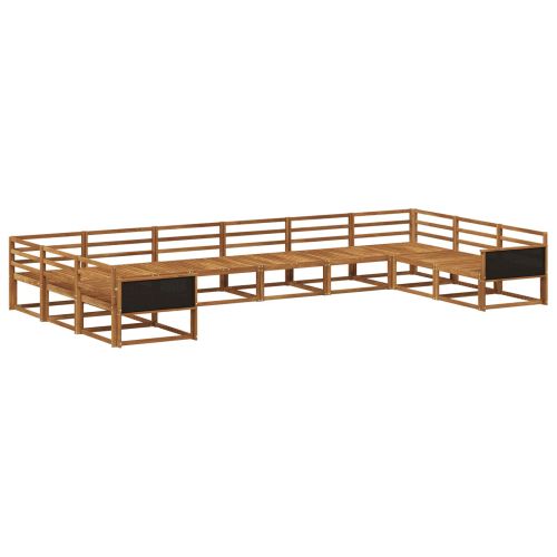 Комплект дивани за открито 10 pcs Натурално