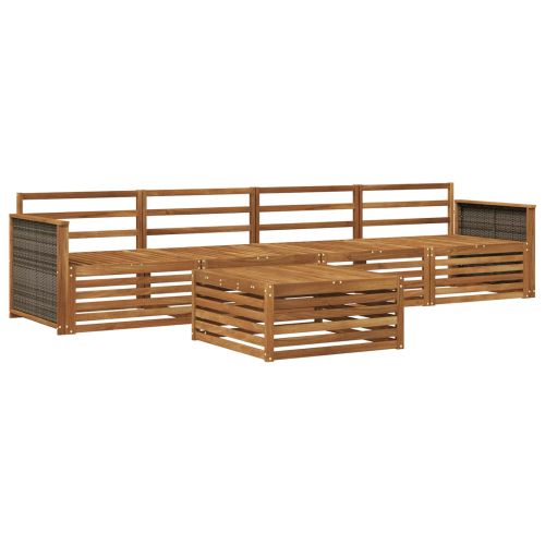 Комплект дивани за открито 5 pcs Натурално