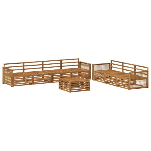 Комплект дивани за открито 8 pcs Натурално